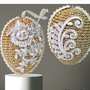 Jumbo Golden Twine Easter Egg| Golden Twine Easter Egg, Spring Decorations, Top